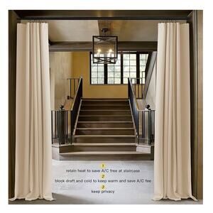 Set of 2 Panels Sliding Door Blinds Window Treatment 62 x 84”